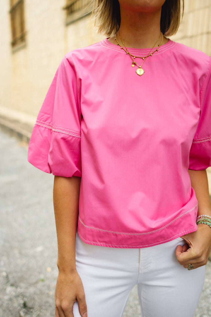 The Shore Thing Top in Pink