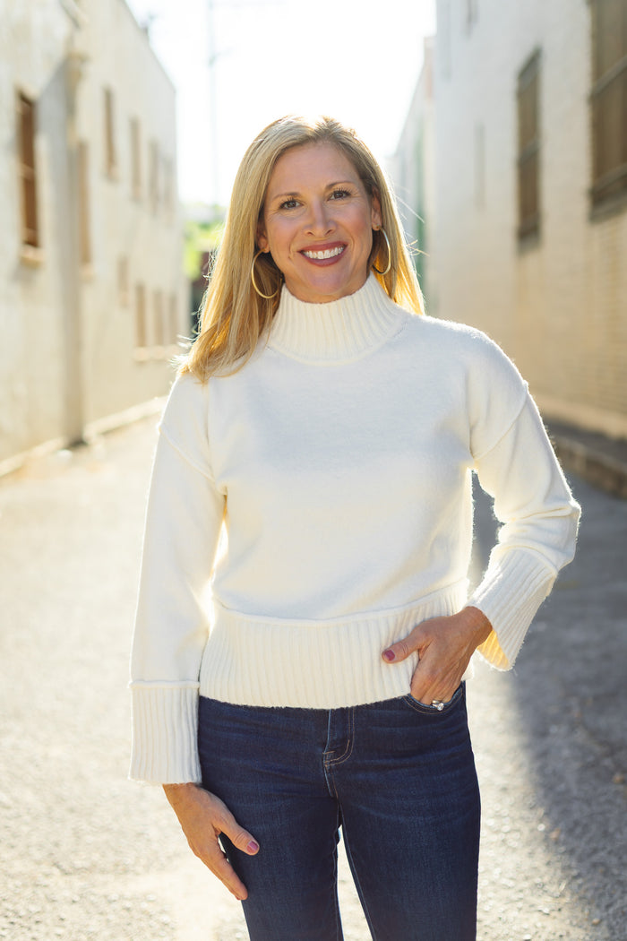 Rain + Rose: Thalia Sweater in Ivory