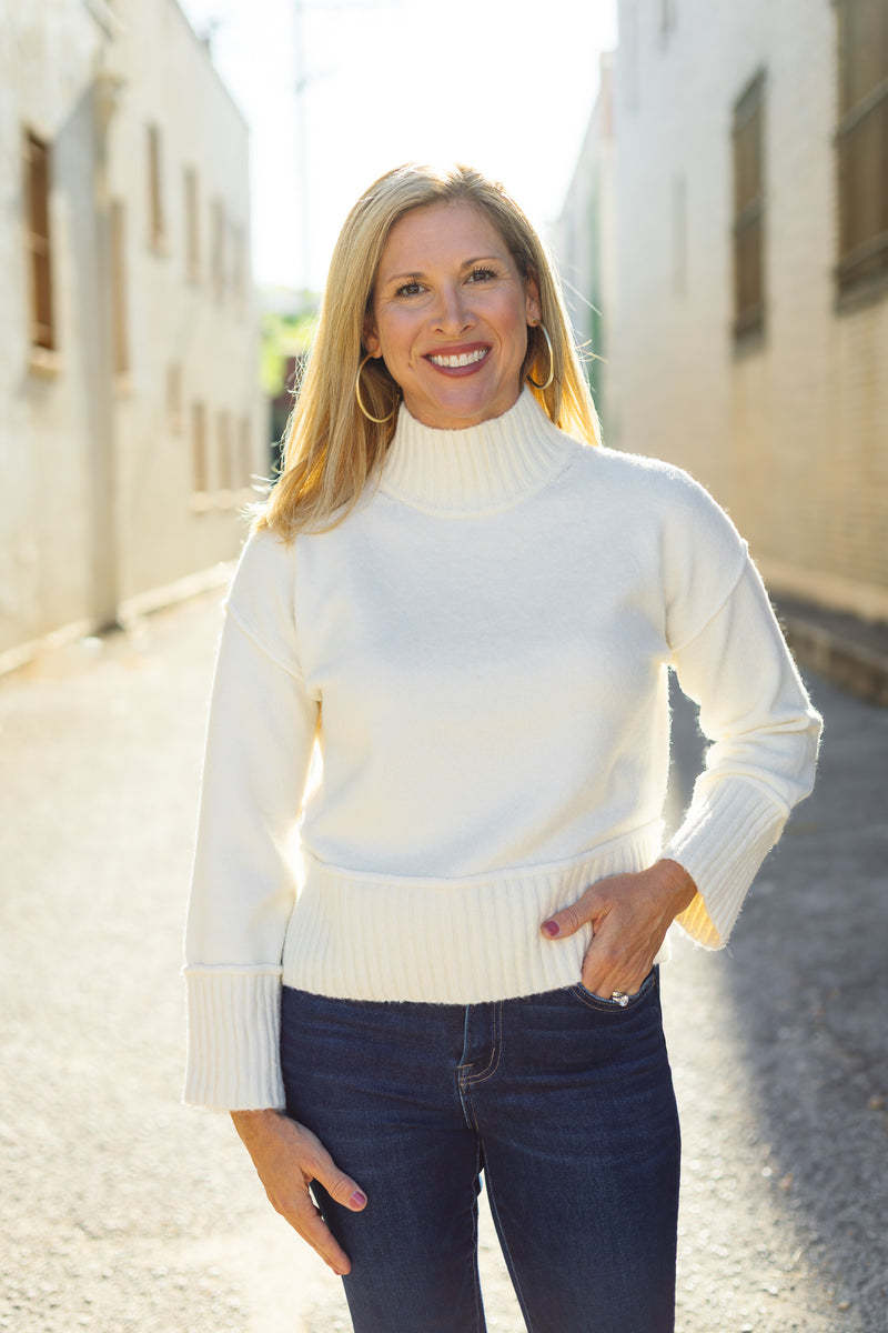 Rain + Rose: Thalia Sweater in Ivory