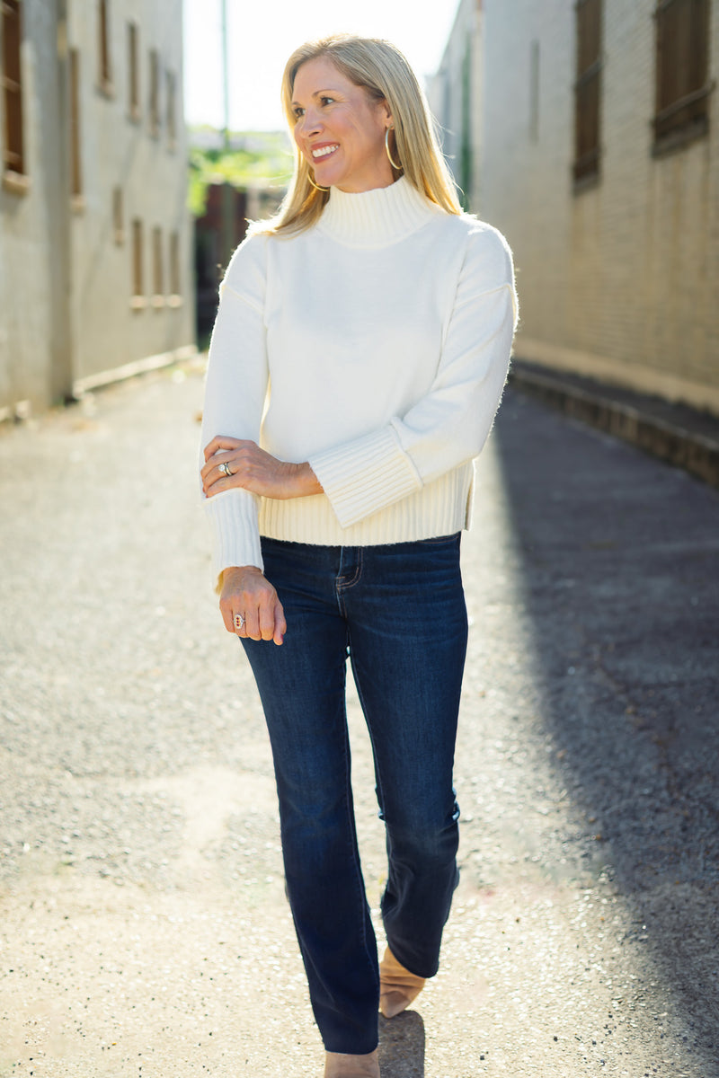 Rain + Rose: Thalia Sweater in Ivory