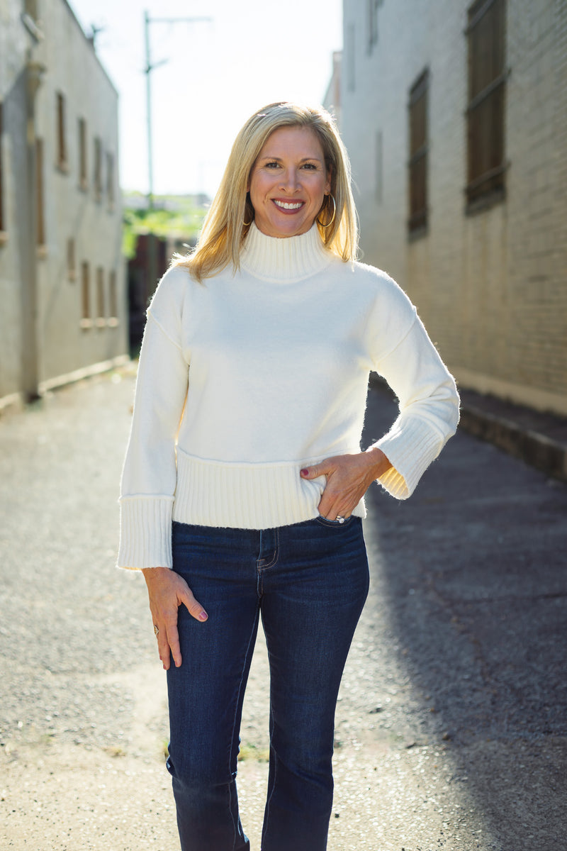 Rain + Rose: Thalia Sweater in Ivory