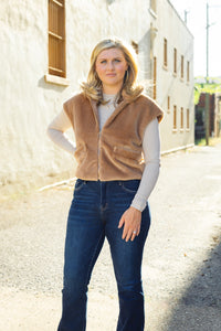 Rain + Rose: Carma Furry Vest