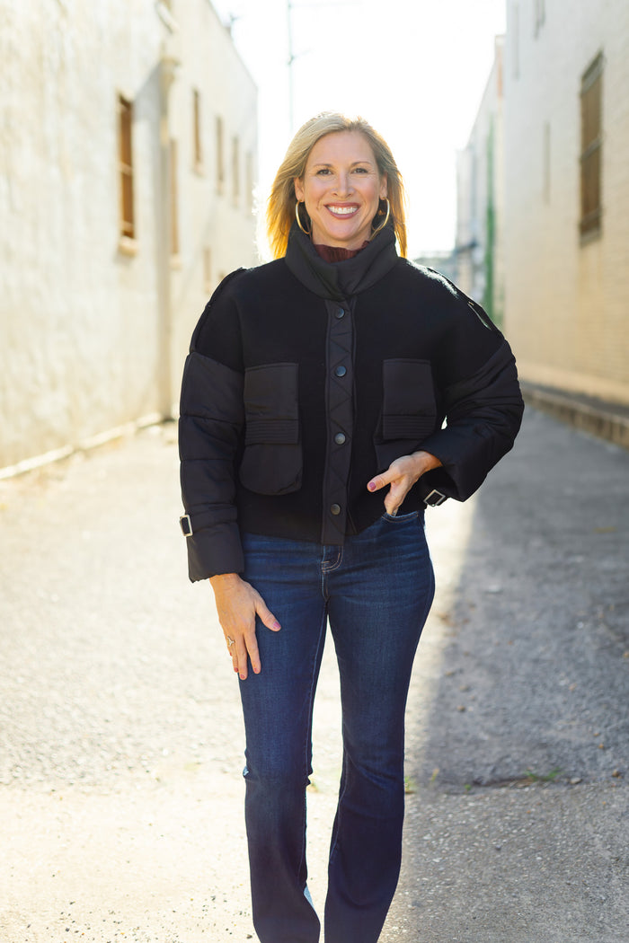 Rain + Rose: Auden Mix Puffer Jacket