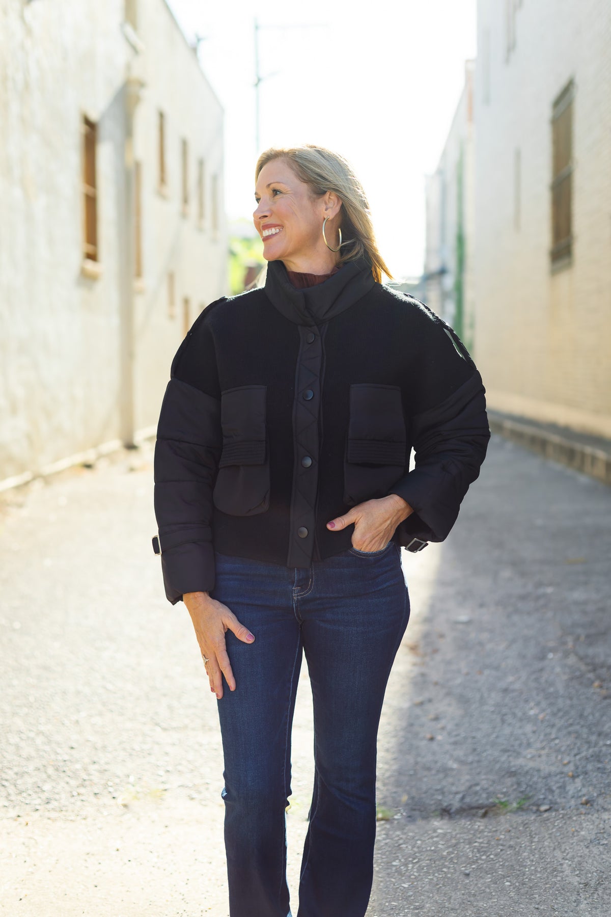 Rain + Rose: Auden Mix Puffer Jacket
