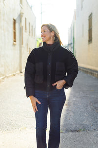Rain + Rose: Auden Mix Puffer Jacket