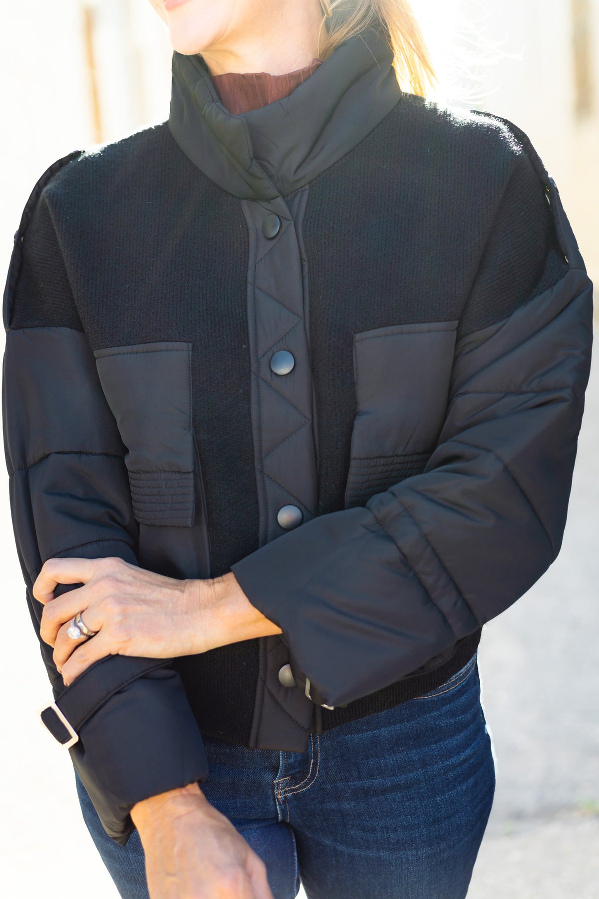 Rain + Rose: Auden Mix Puffer Jacket