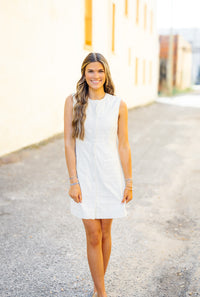 Dolce Cabo: Faux Leather Stitch Dress