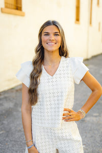 Dolce Cabo: Vegan Leather Flutter Sleeve Top