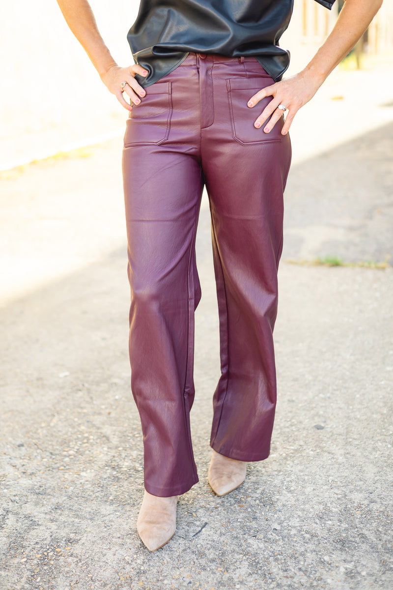 Reeve Faux Leather Pant