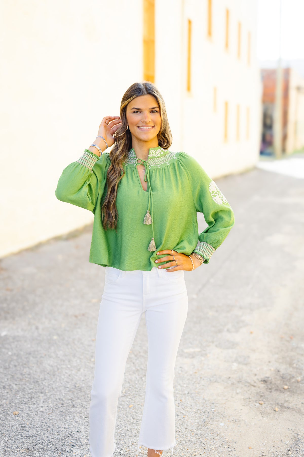 The Delta Top in Olive