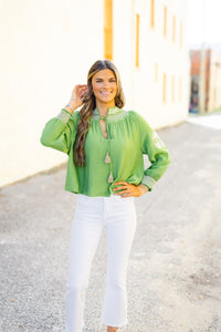 The Delta Top in Olive