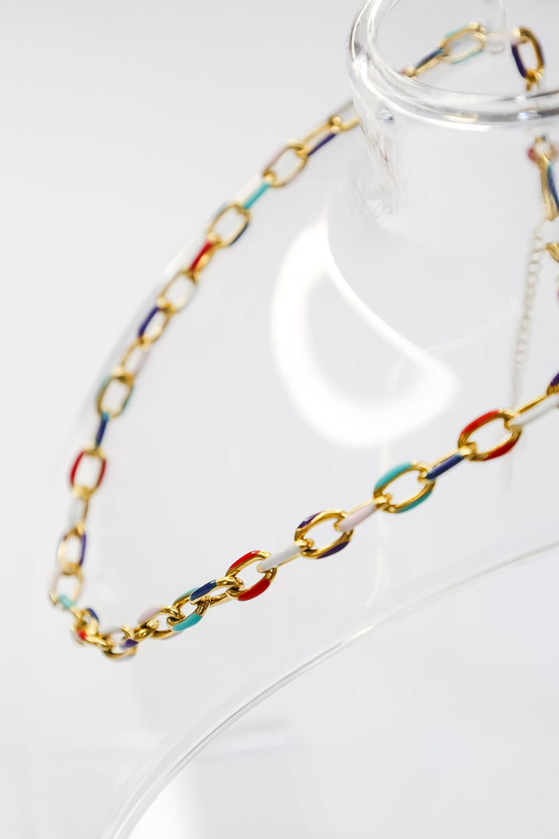 Colorful Chunky Chain Necklace