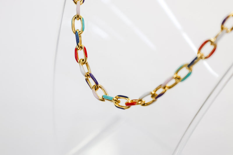 Colorful Chunky Chain Necklace