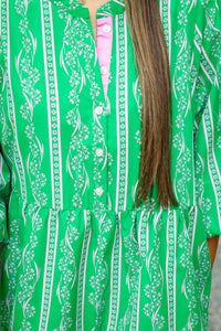 The Riley Mini Dress Garden Lace Green