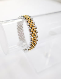 TWO TONED WATCH BAND BRACELET