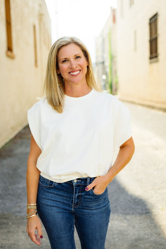 The Tepper Top in Ecru