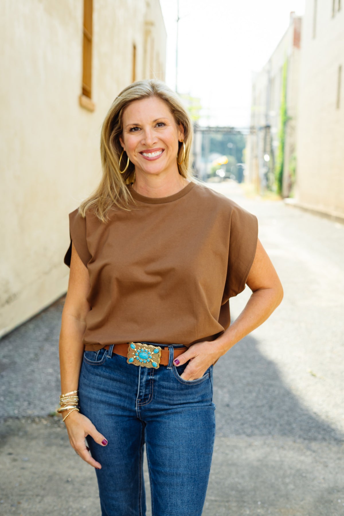 The Tepper Top in Brown