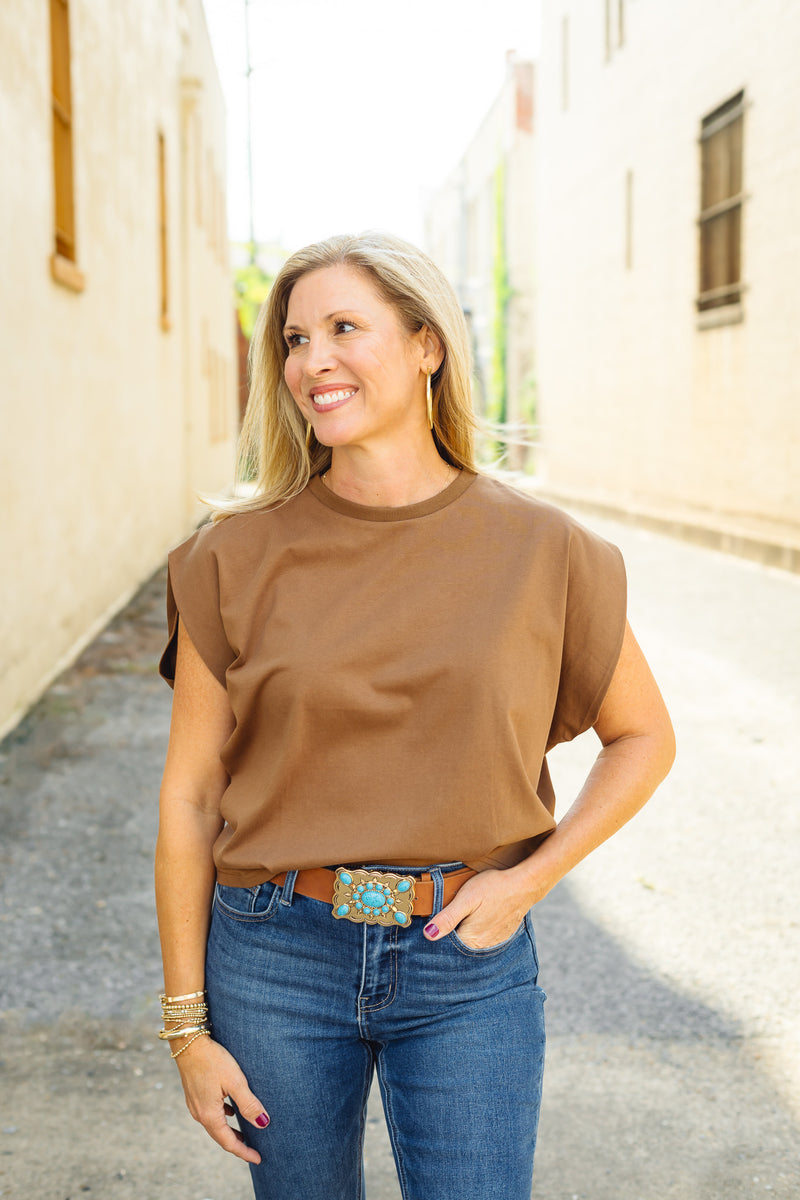 The Tepper Top in Brown