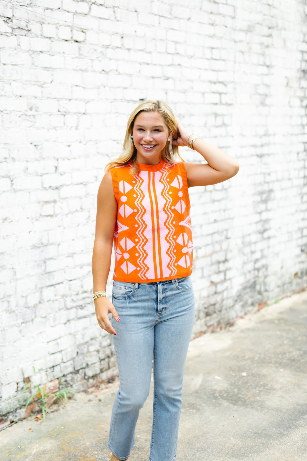 The Quinby Sweater in Orange