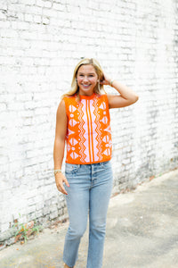 The Quinby Sweater in Orange