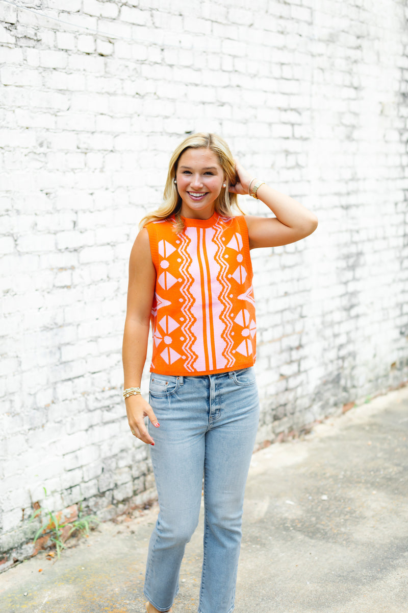 The Quinby Sweater in Orange