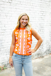 The Quinby Sweater in Orange