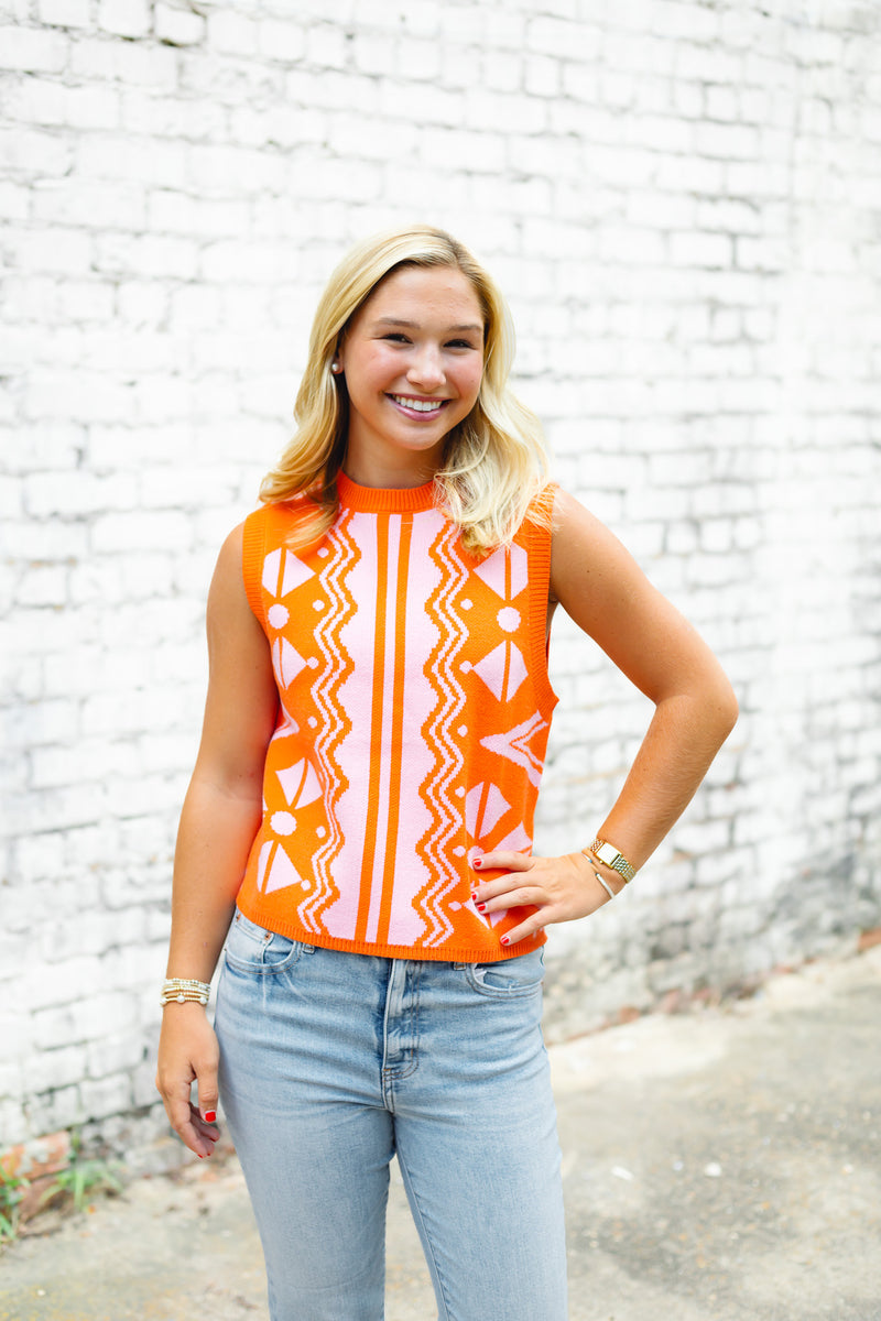 The Quinby Sweater in Orange