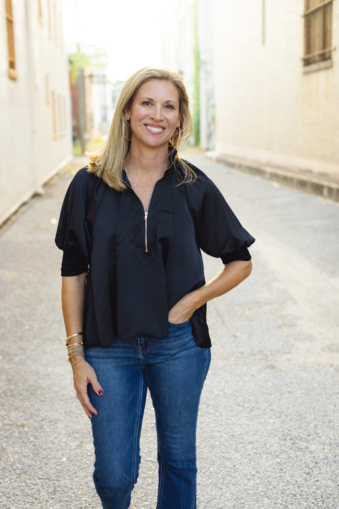 The Farrah Top in Black
