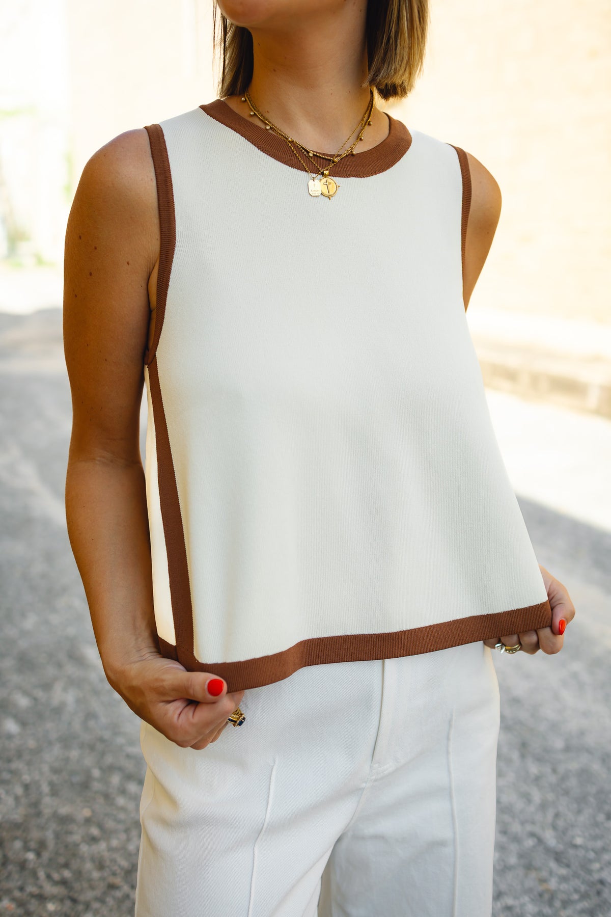 The Rowan Top in Cream
