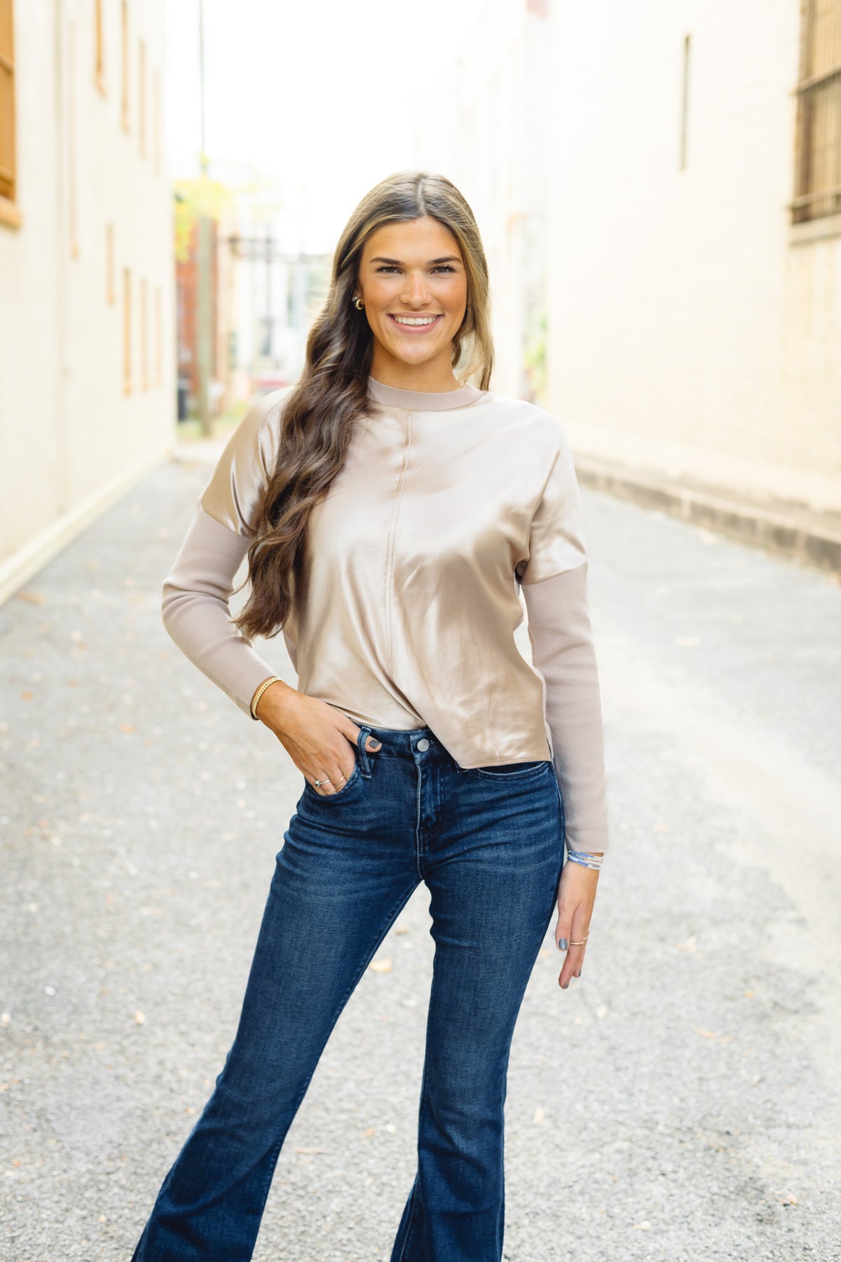 The Bellamy Top in Champagne