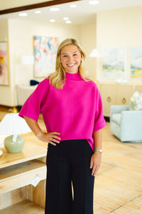 The Lenci Sweater in Magenta