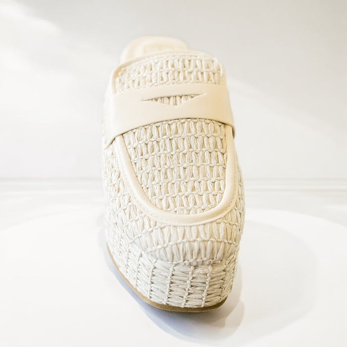 The Wren Raffia Mule