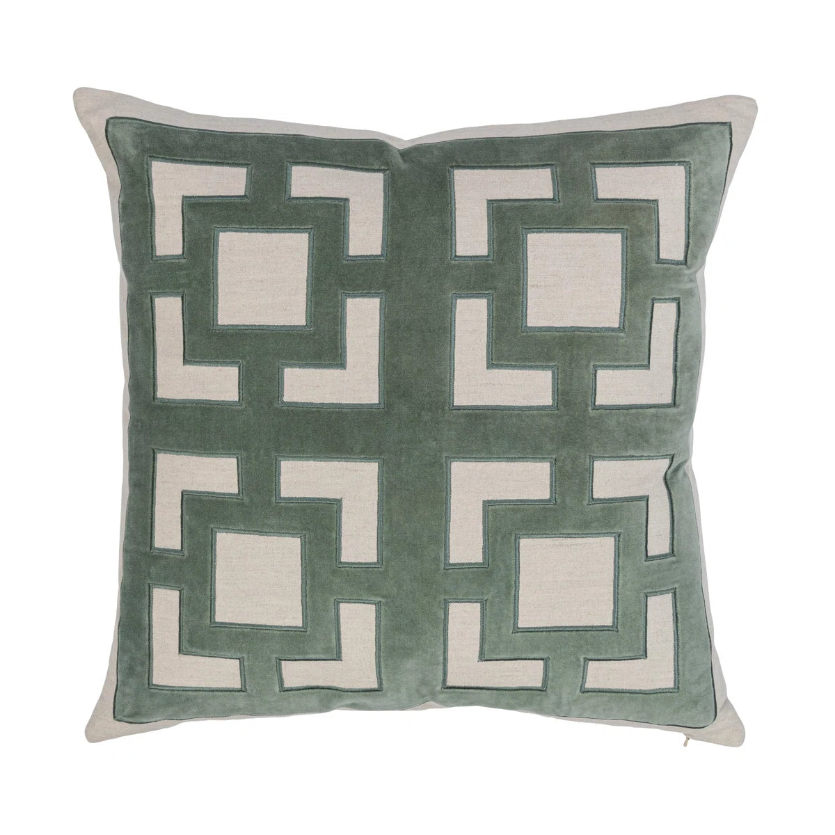 Villa By Classic Home Corbin Jade Green 22x22 Pillow