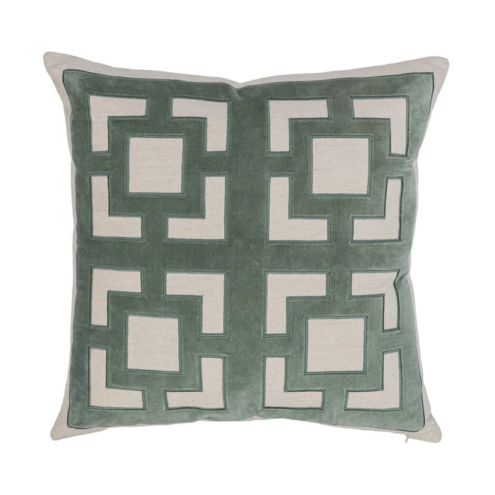 Villa By Classic Home Corbin Jade Green 22x22 Pillow