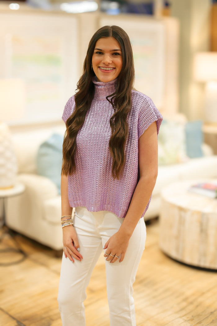 The Disco Queen Top in Lilac