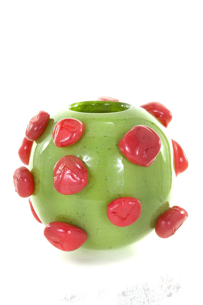 Dotty Vase Green|Red