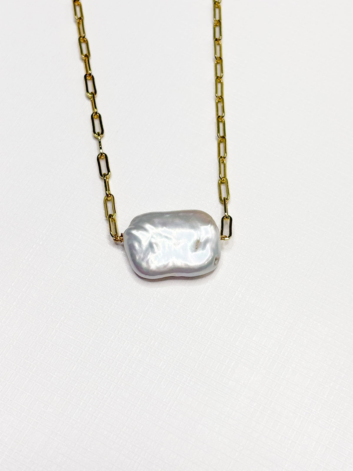 Hannah Baroque Pearl Chain Necklace