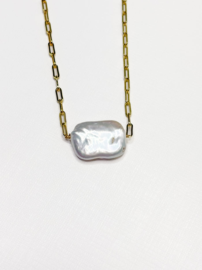 Hannah Baroque Pearl Chain Necklace