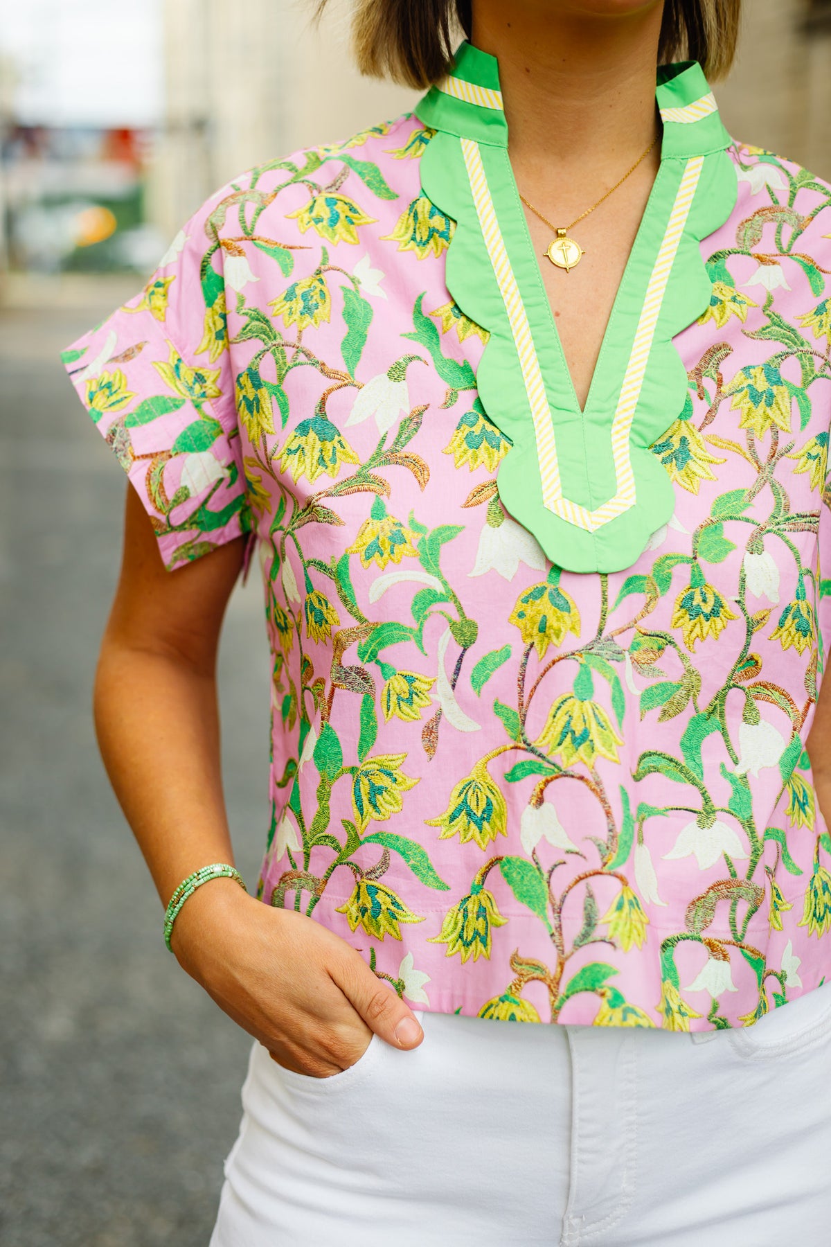 The Polly Top in Pink