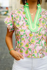 The Polly Top in Pink