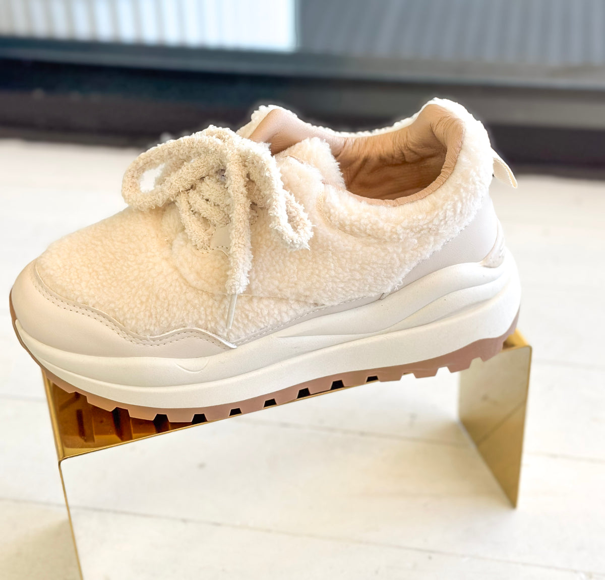 Teddy Bear Sneaker- Beige