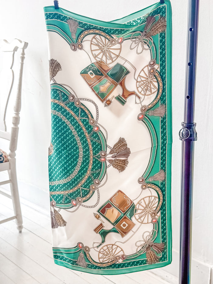Carriage Silk Scarf 28x28