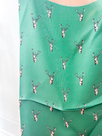 Green Bucks Silk Scarf 20x20