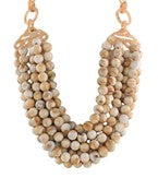 7 Layered Agate Ball Necklace