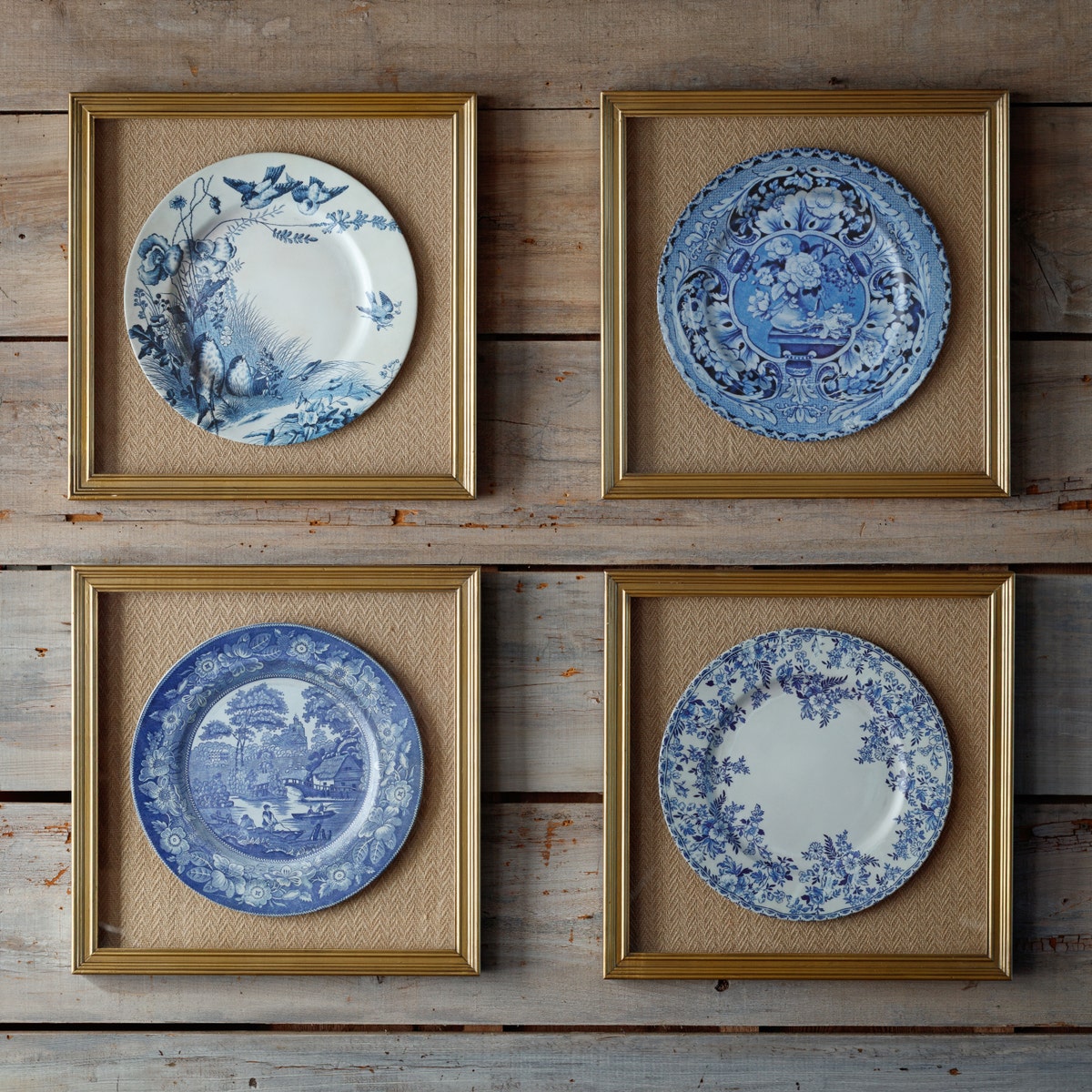 Blue & White Plate Framed Print