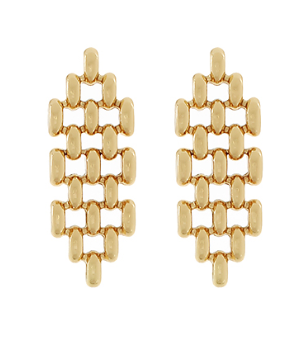 Organic Linked Half Circle Earrings