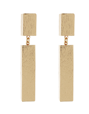 Chunky Rectangle Bar Drop Earrings
