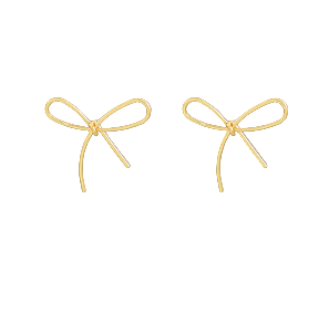 Ribbon Brass Earrings