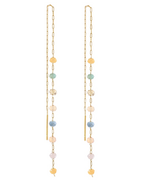 Bead Row Thread Earrings