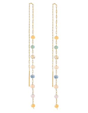 Bead Row Thread Earrings